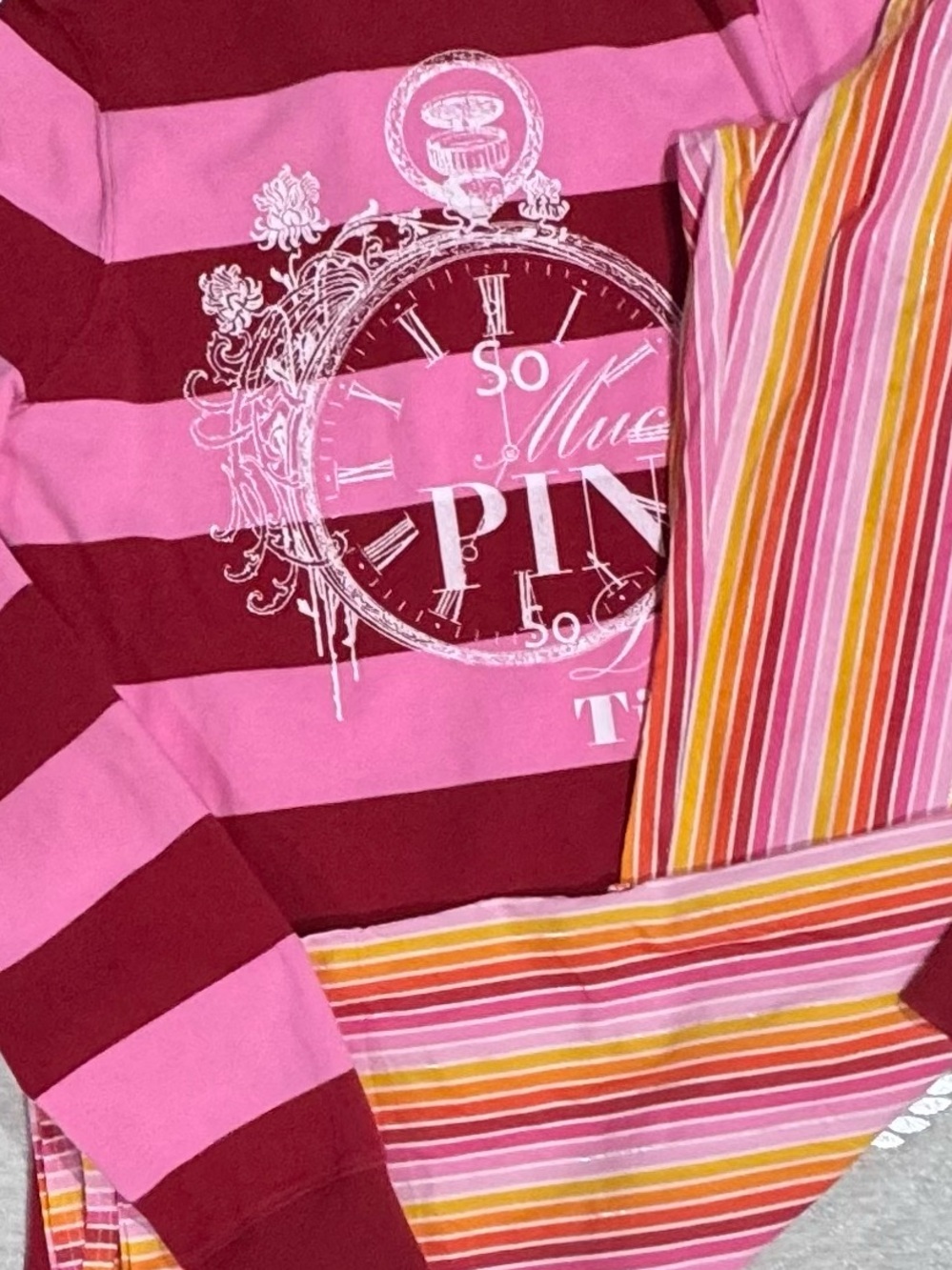 VS PINK VINTAGE 2005 SLEEP LOUNGE SET MEDIUM